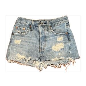 Levi's Blue Jean Shorts Distressed Cut-Off Style